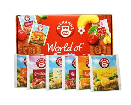 Teekanne World of Fruits Collection Box 3 x 10 Beutel Früchtetee mit Geschenk von DEKOND von DEKOND