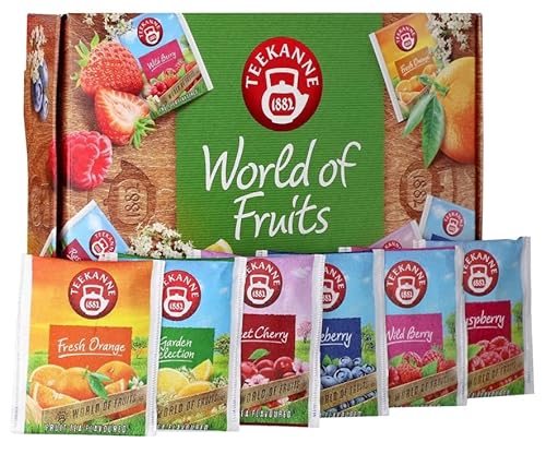 Teekanne World of Fruits Collection Box 3 x 10 Beutel Früchtetee mit Geschenk von DEKOND von DEKOND