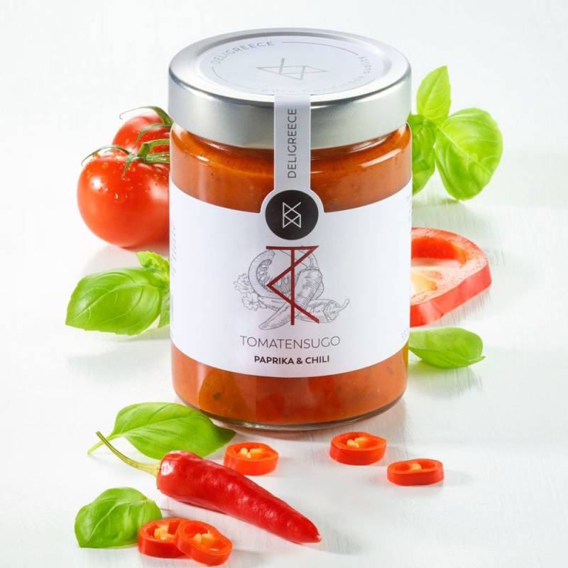 Tomatensugo Paprika-Chili von DELIGREECE