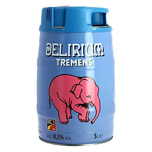 Delirium TREMENS - Blassblond, die feinen und regelmäßigen Bläschen sorgen für einen feinen, stabilen Schaum. - 5L Fass von DELIRIUM TREMENS HUYGHE