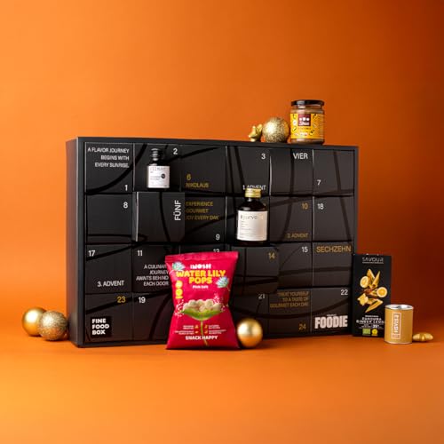 Premium Gourmet Adventskalender 2024 by FOODIE | Feinschmecker Adventskalender mit 24 hochwertigen Kochprodukten, Premium Snacks, edlen Gewürzen und weiteren Köstlichkeiten von DER FEINSCHMECKER Foodie