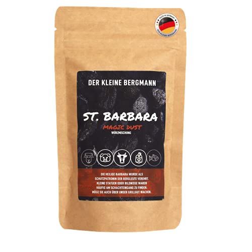 DER KLEINE BERGMANN St. Barbara - Magic-Dust Gewürzmischung Grillgewürz BBQ-Rub für Fleisch Gemüse Rub Marinade Pulled Pork Ribs Steaks (200 g) von DER KLEINE BERGMANN