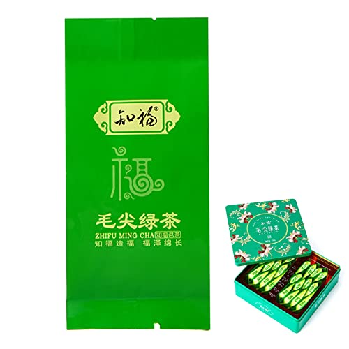 DEWIN Grüner Tee, 1 Box Grüner Tee Reine Natürliche Lange Streifenform Chinesischer Maojian Grüner Tee 150g Grüner Tee Geschenkbox von DEWIN