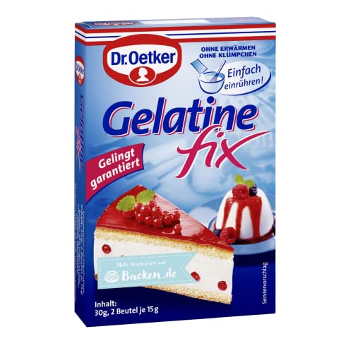 Dr. Oetker Gelatine Fix Gelatine | Pulvergelatine zum Backen 2 x 15 g – importiert von DFB von DFB