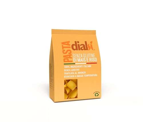 DIALSÌ, paccheri, glutenfreie Nudeln aus Mais und Reis, mit Bronze gezogen, 100% italienische Zutaten, ohne Zusatzstoffe, Kochen 8-9 Minuten, Packung mit 250 g von Dialsì