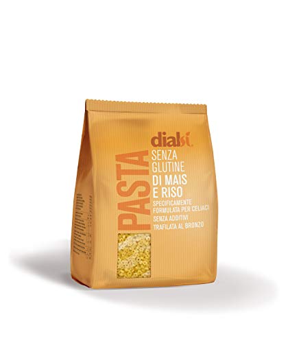 Dialsi Sternchen, glutenfreie Nudeln aus Mais und Reis, mit Bronze gezogen, 100 % italienische Zutaten, ohne Zusatzstoffe, Kochen 8-9 Minuten, Packung mit 300 g von dialsì