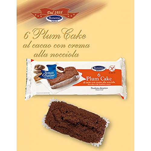 Bononia Pflaumenkuchen mit Sahne Bei Cacao Bei Hazel Gluten 270g 6 Stück von DINO CORSINI Srl