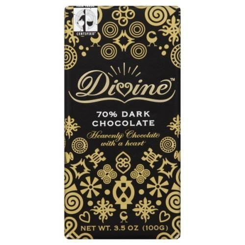 Divine Chocolate 70% dunkle Schokolade, 100g x 2 (2 Stück) von DIVINE CHOCOLATE FAIR TRADE