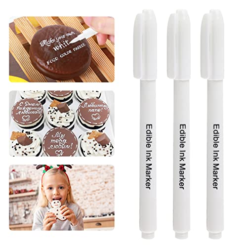 DOMI PRO Lebensmittelfarbstifte, 3pc Weiße Kuchen backen Lebensmittelfarbstoffe für Kinder und Erwachsene Dekoration Lebensmitteleis DIY Lebensmittelfarbe Lebensmittelfarbstoff von DOMI PRO