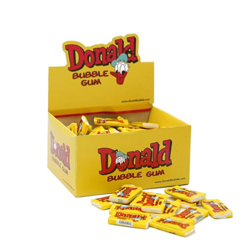 Donald ML Kaugummi, Ahornblatt, 100 Stück/Box, Die Legende ist zurück! Geschmack aus der Kindheit, süßes Retro-Gift, perfektes Gift für Männer und Frauen (gelb) von DONALD BUBBLE GUM