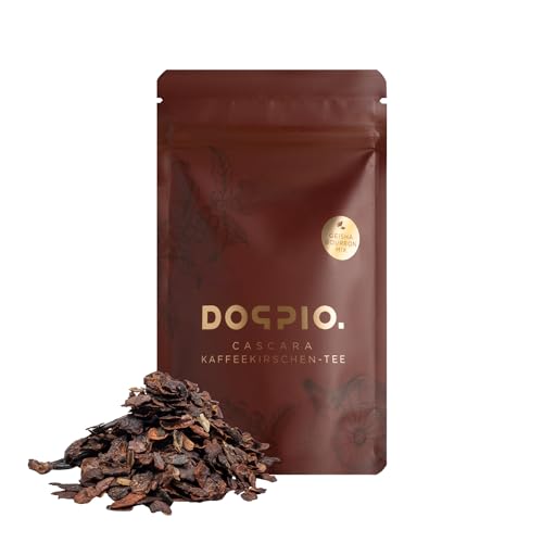 Cascara Kaffeekirschen-Tee | Fruchtiger Geschmack | Hochwertige Kaffeekirschenhüllen | Anregend & Gesund | nachhaltig & koffeinhaltiger Tee | Früchtetee, Kaffeeersatz, Kaffeekirschentee | 50g von DOPPIO