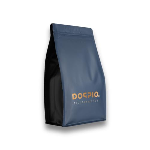 Doppio Filterkaffee Ganze Bohnen | Arabica Mischung | Vollautomat geeignet | French Press | Aromen von Schokolade Karamell & Mandel | Cremig | Italiano Cremoso | Kaffeebohnen | Intensität 2/4 | 500g von DOPPIO