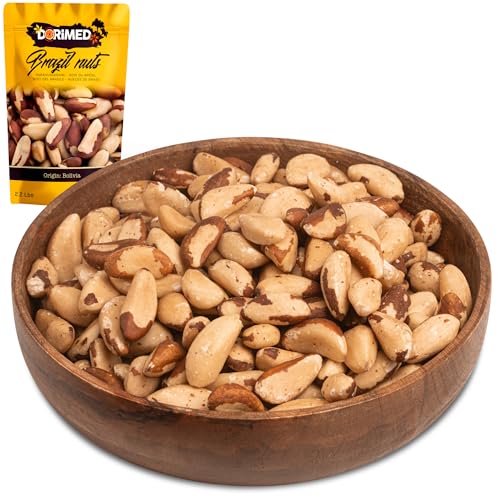 Paranüsse 1 Kg | Paranüsskerne Rohe und ungesalzene I Brasilianische Nusse 100% natürlichen I Ohne Schale | Paranüsse Ganze, Naturbelassen | Veganer und Vegetarier | Brazil Nuts I Paranuss Geschält von DORiMED