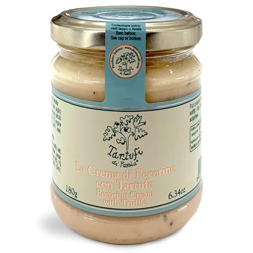 DOS Tartufi - Pecorino Creme mit Sommertrüffel | Italienische Delikatesse für Pasta, Risotto & Crostini | Verfeinert Saucen & Dips | Authentischer Geschmack, 180g, Mittel von DOS Tartufi