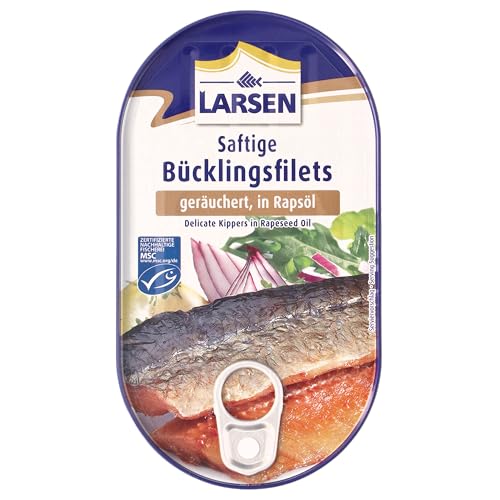 Larsen MSC Bücklingsfilets Geräuchert In Rapsöl, 8 x 190 g von DOVGAN GmbH