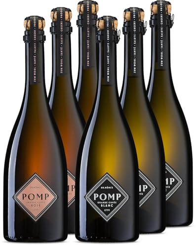 POMP Grande Cuvée, großes Testset, Riesling-Sekt mit Champagner-Reinette, trocken, 6 x 0,75l von DR. HÖHL’S