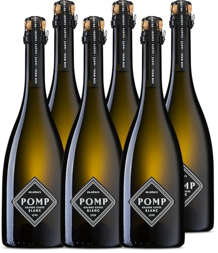 POMP Grande Cuvée Blanc, Riesling-Sekt mit Champagner-Reinette, trocken, 6 x 0,75l von DR. HÖHL’S