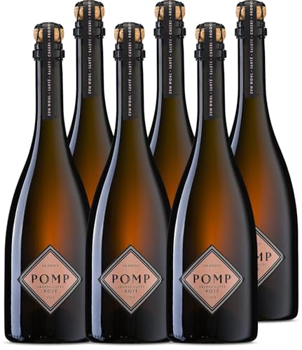 POMP Grande Cuvée Rosé, Riesling-Sekt mit Champagner-Reinette, trocken, 6 x 0,75l von DR. HÖHL’S