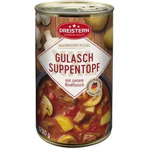 Dreistern Gulaschsuppe mit Kartoffeln, 6er Pack (6 x 1200 g) von DREISTERN