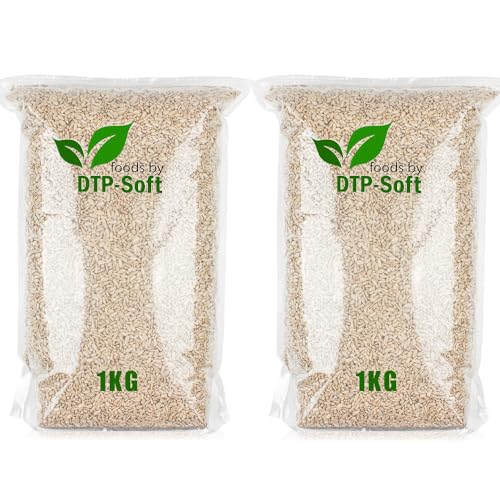 2kg geschälte Sonnenblumenkerne ungesalzen für den Menschlichen Verzehr, Lebensmittelqualität Premium Qualität 2x 1000g | DOYPACK (2 x 1kg) von DTP-SOFT