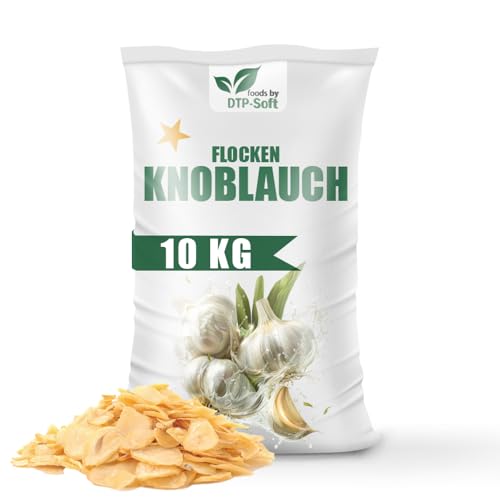 Natürlicher Knoblauch Flocken | Knoblauch chips | Konoblauchflocken Aromatische Ergänzung zu Ihren Gerichten (10kg) von DTP-SOFT