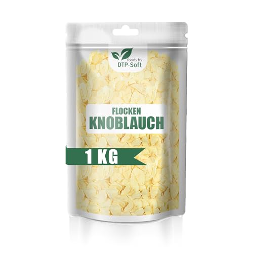 Natürlicher Knoblauch Flocken | Knoblauch chips | Konoblauchflocken Aromatische Ergänzung zu Ihren Gerichten (1kg) von DTP-SOFT