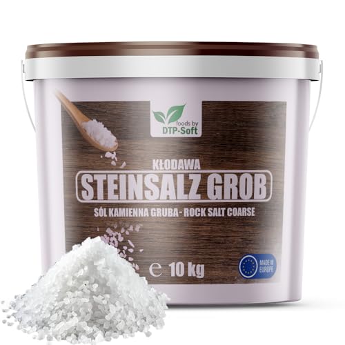 Steinsalz grob im Eimer Kochsalz körniges natürliches Premiumqualität TOP non-GMO (10kg) von DTP-SOFT