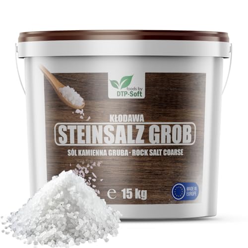 Steinsalz grob im Eimer Kochsalz körniges natürliches Premiumqualität TOP non-GMO (15kg) von DTP-SOFT