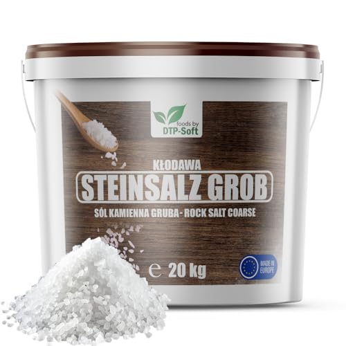 Steinsalz grob im Eimer Kochsalz körniges natürliches Premiumqualität TOP non-GMO (20kg) von DTP-SOFT