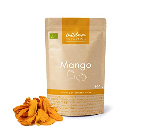 Mangostreifen Bio Amellie 500g | Mango getrocknet | Amellie Sorte: Süß-Sauer | Trockenfrüchte | Mango Chips | Ohne Zusatz | Trockenfrüchte Ohne Zucker | Gesunder Snack | Palmyra Delights von DTTLMN