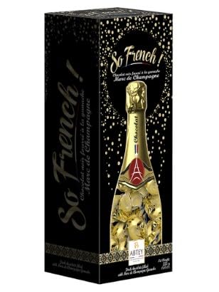 Box SO FRENCH! Schwarze Schokolade gefüllt mit Champagnermarke Ganache Abtey 335 g Zum Verschenken oder Teilen von DUPLEIX