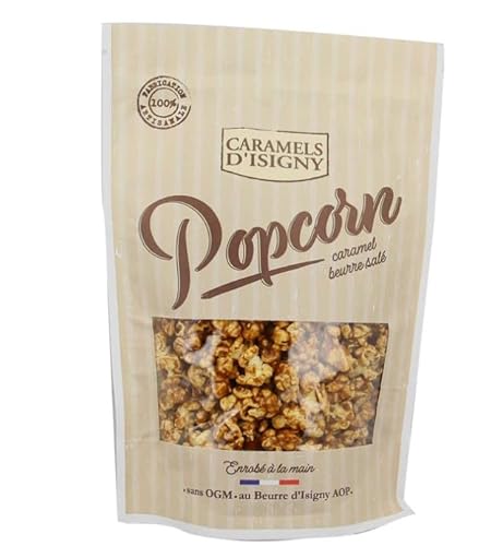 Pop Corn mit gesalzenem Butterkaramell, 140 g, Karamell von Isigny – zum Genießen alleine oder zum Teilen von DUPLEIX