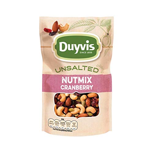 Ungesalzene Nüsse | Duyvis | Ungesalzene Nüsse mit Cranberry mischen | Gesamtgewicht 125 Gramm von DUYVIS