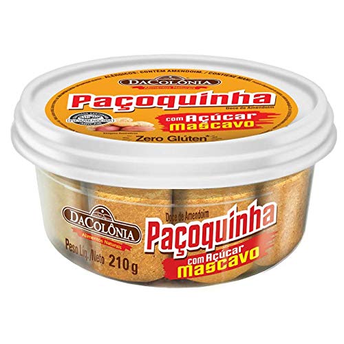 Paçoca Rolha com Açucar Mascavo DACOLONIA - Erdnussriegel mit braunem Zucker aus Brasilien, Pack 210g von Dacolônia