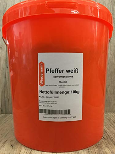 10 kg Eimer Pfeffer weiß gemahlen 1A Spitzenqualität von Dagema eG