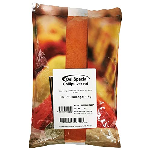 Chillipulver rot gemahlen 1 kg Beutel von Dagema