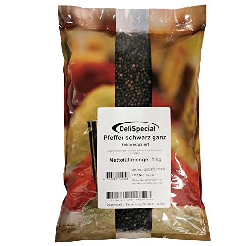 Pfefferkörner schwarz 1 kg Beutel von Dagema