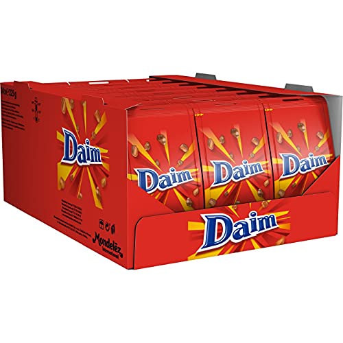 Daim Dragees 24 x 225 g – knackiger Mandelkaramell umhüllt von feinster Schokolade – einzigartig leckere schwedische Süßigkeiten aus natürlichen Zutaten von Daim