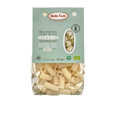 Dalla Costa 100% Reis-Makkaroni glutenfrei Bio. Made in Italy. Sparpackung 8x250 Gramm von Dalla Costa