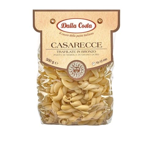 Dalla Costa Hartweizengrieß-Pasta Casarecce. Made in Italy. Sparpackung 12x500 Gramm von Dalla Costa