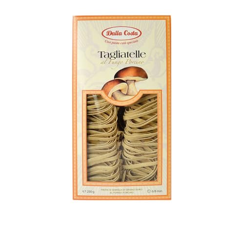 Dalla Costa Tagliatelle Pasta mit Steinpilzen. Made in Italy. Sparpackung 10x250 Gramm von Dalla Costa