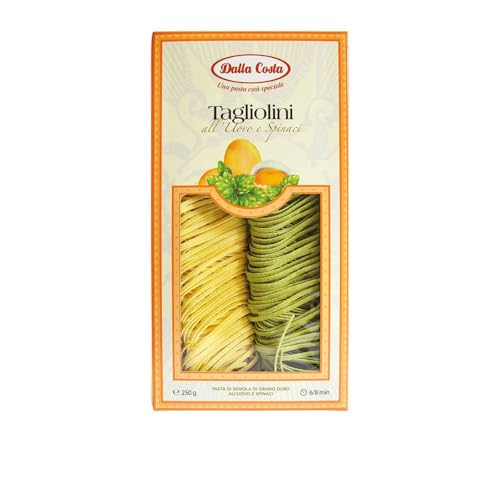 Dalla Costa Tagliolini Pasta mit Ei und Spinat. Made in Italy. Sparpackung 10x250 Gramm von Dalla Costa