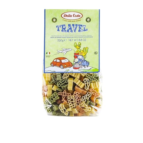 Dalla Costa Travel Dreifarbige Pasta Mit Tomate Und Spinat. Made in Italy. Sparpackung 12x250 Gramm von Dalla Costa