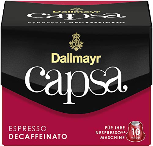 DALLMAYR Kapsel Capsa, ESPRESSO DECAFFEINATO, koffeinfrei, Kapsel (10 Stück), Sie erhalten 10 Packungen á 10 Stück von Dallmayr Alois KG