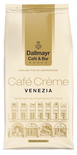 Dallmayr Café Crème Venezia - Kaffeebohnen entwickelt für die Gastronomie in premium Industriequalität *Für echte Genießer* (Geröstete Kaffeebohnen, 1 kg, Café Creme - VENEZIA) von Dallmayr