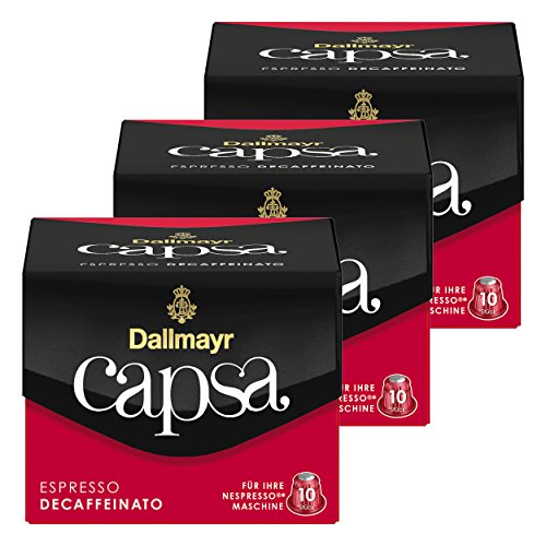 Dallmayr Capsa Espresso Decaffeinato, Nespresso Kompatible Kapsel, Kaffeekapsel, Espressokapsel, Röstkaffe, 30 Kapseln von Dallmayr