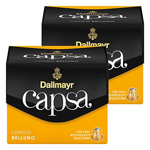 Dallmayr Capsa Lungo Belluno, Nespresso Kompatibel Kapsel, Kaffeekapsel, Röstkaffee, Kaffee, 20 Kapseln von Dallmayr