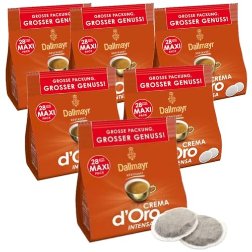 Dallmayr Crema d´Oro INTENSA 6x 28 Pads á 196g MAXIPACK (1176g) - 100% Arabica gemahlener Kaffee von Dallmayr