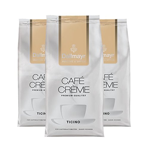 Dallmayr Vending & Office Café Crème Ticino, ganze Bohnen, 1000g, 3er Pack von Dallmayr