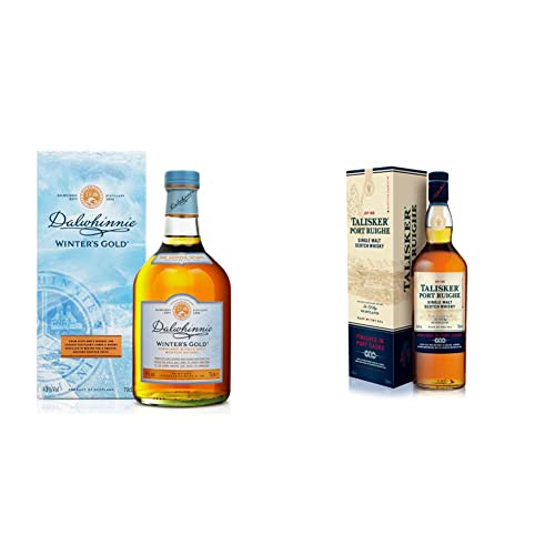 Dalwhinnie Winters Gold | 43% vol | 700ml & Talisker Port Ruighe | Single Malt Scotch Whisky | im hochwertigen Geschenkset | handverlesen von der Insel Skye | 45.8% vol | 700ml von Dalwhinnie
